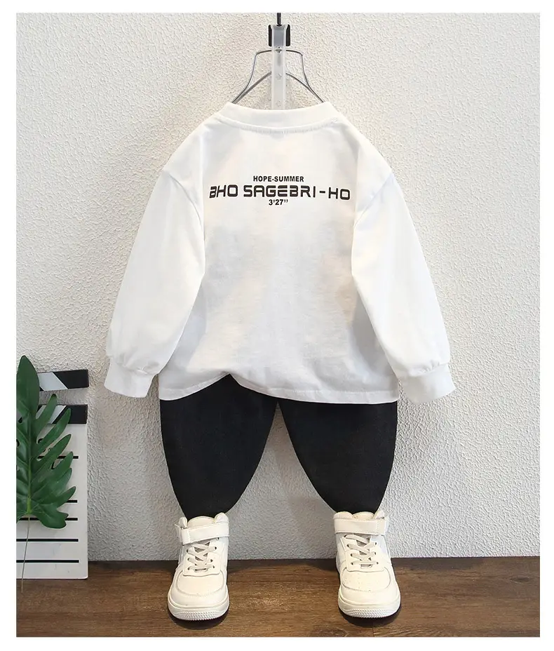 Children's Base Layer Shirt White 2025 Autumn Boys — feature 6