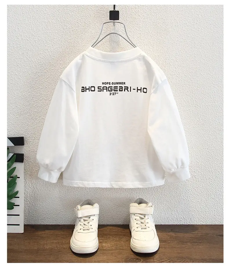 Children's Base Layer Shirt White 2025 Autumn Boys — feature 8
