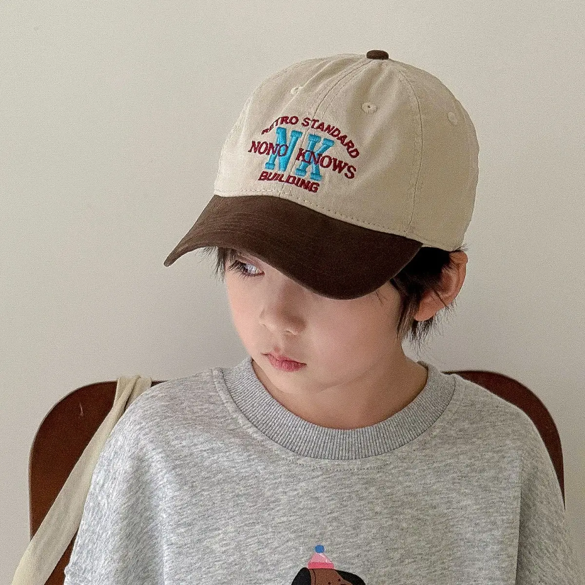 Kids Blue MK Cap Sun Hat for Boys Autumn Winter - Image 4