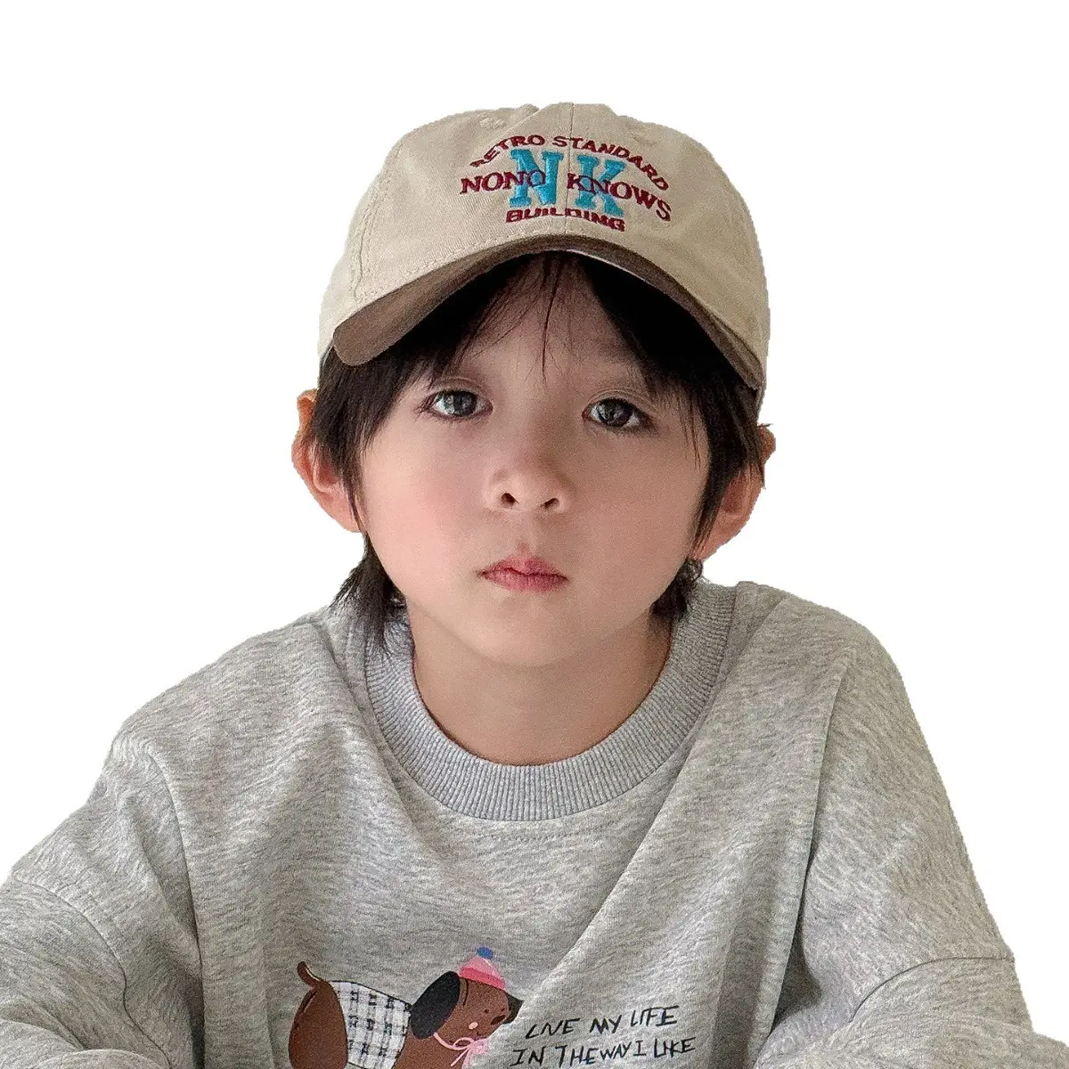 Kids Blue MK Cap Sun Hat for Boys Autumn Winter - Image 7