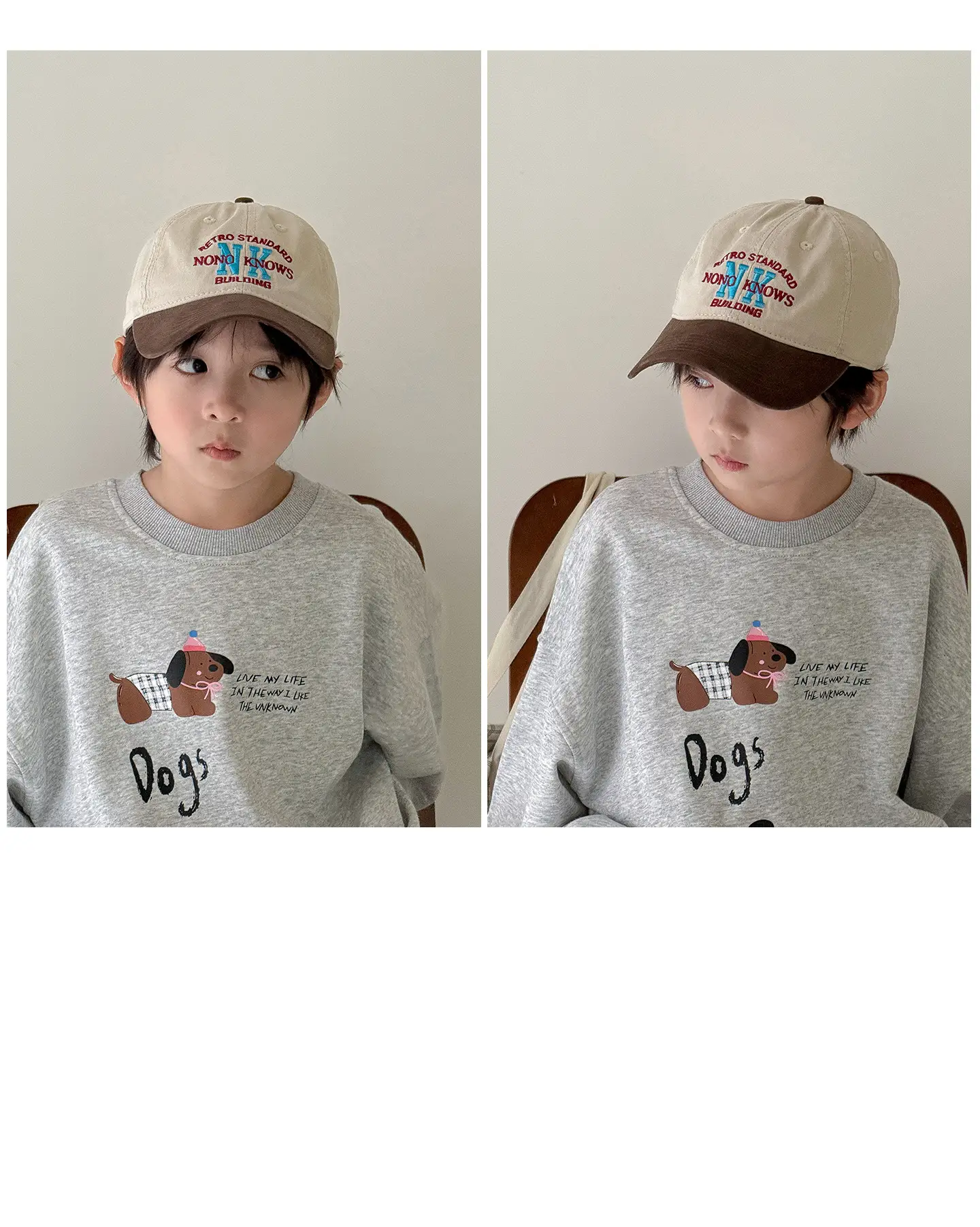 Kids Blue MK Cap Sun Hat for Boys Autumn Winter — feature 6