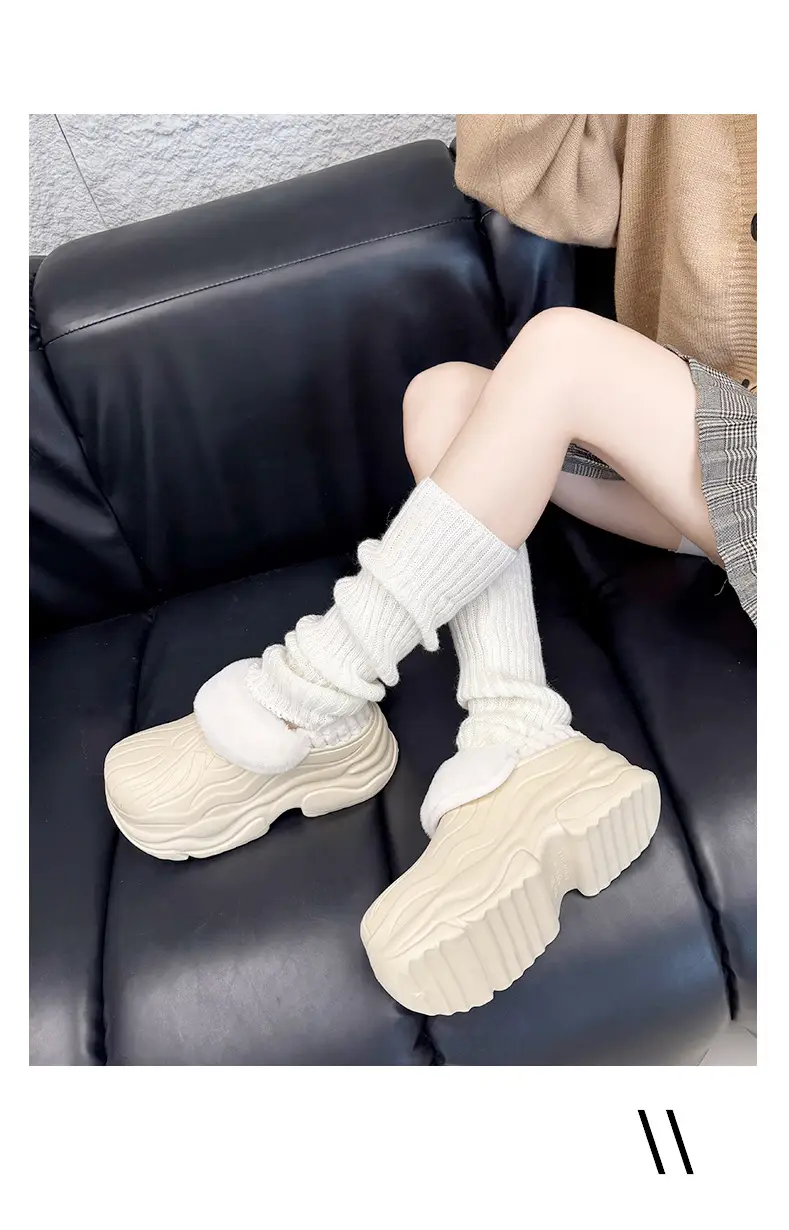 Cross-Border French Thick-Soled Cotton Shoes 2025 Winter Home Couple Cotton Slippers Warm and Waterproof Anti-Slip Cotton Shoes for Men and Women — feature 13