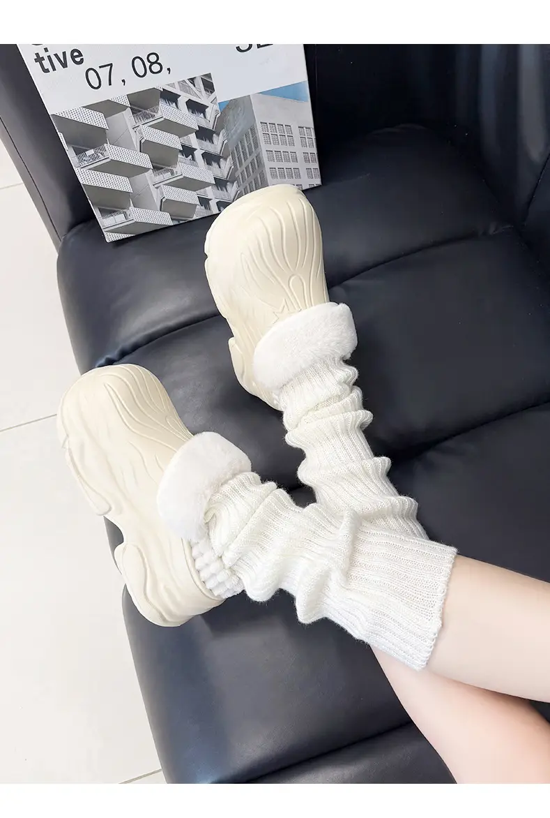 Cross-Border French Thick-Soled Cotton Shoes 2025 Winter Home Couple Cotton Slippers Warm and Waterproof Anti-Slip Cotton Shoes for Men and Women — feature 14
