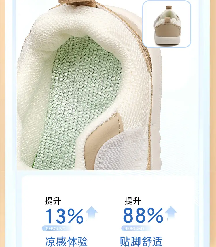 Baby Mesh Sandals White Comfortable Slip On — feature 8