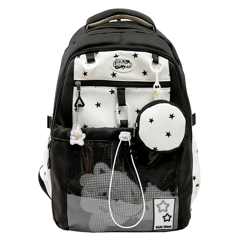 Cute Pink Schoolbag for Girls Large Capacity Single Shoulder