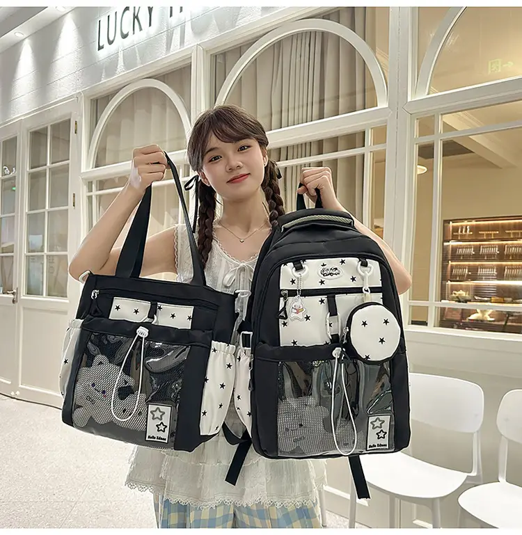 Cute Pink Schoolbag for Girls Large Capacity Single Shoulder — feature 13