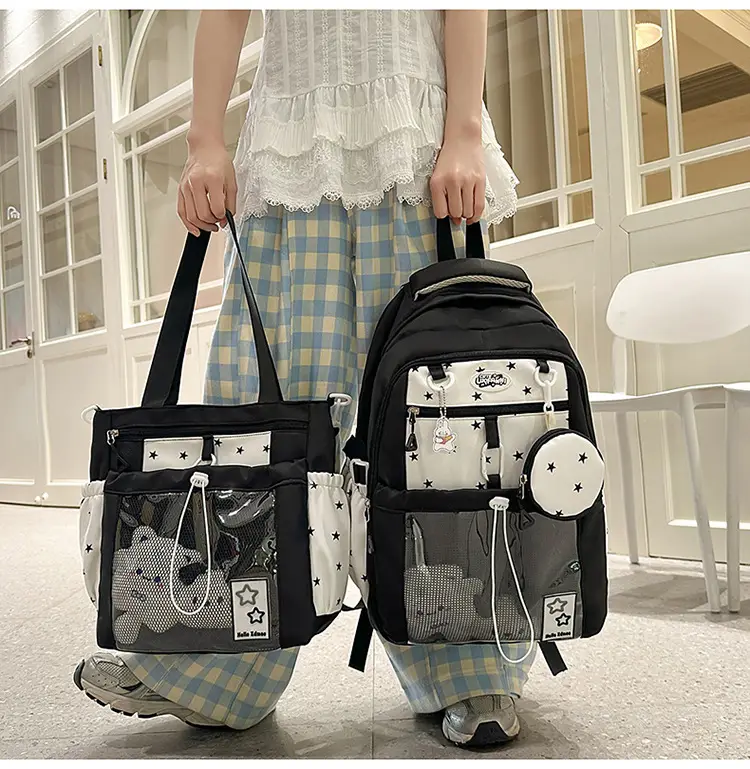 Cute Pink Schoolbag for Girls Large Capacity Single Shoulder — feature 14