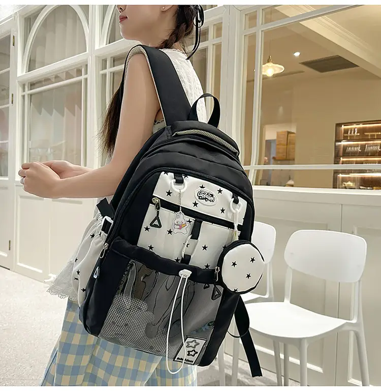 Cute Pink Schoolbag for Girls Large Capacity Single Shoulder — feature 15