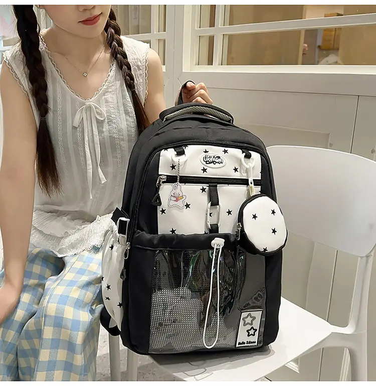 Cute Pink Schoolbag for Girls Large Capacity Single Shoulder — feature 19