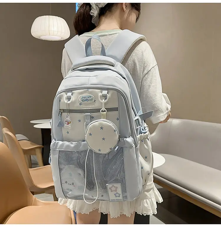 Cute Pink Schoolbag for Girls Large Capacity Single Shoulder — feature 23