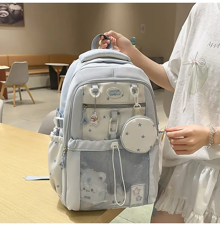 Cute Pink Schoolbag for Girls Large Capacity Single Shoulder — feature 25