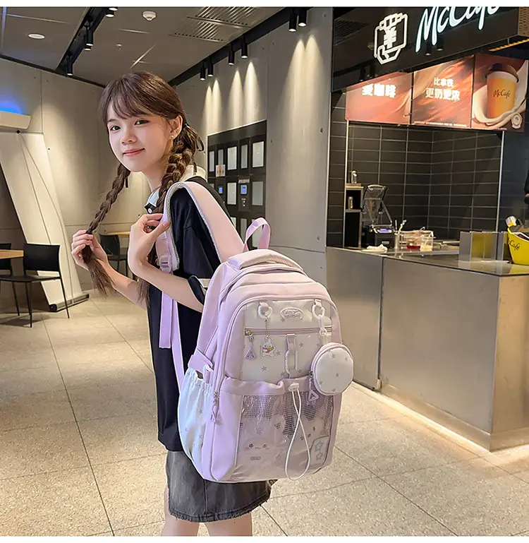 Cute Pink Schoolbag for Girls Large Capacity Single Shoulder — feature 30