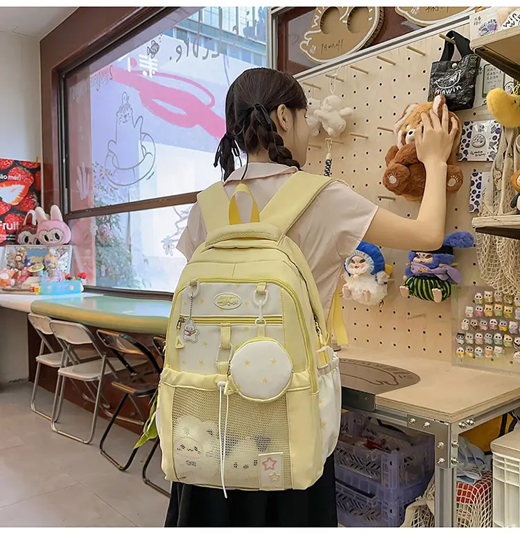 Cute Pink Schoolbag for Girls Large Capacity Single Shoulder — feature 34