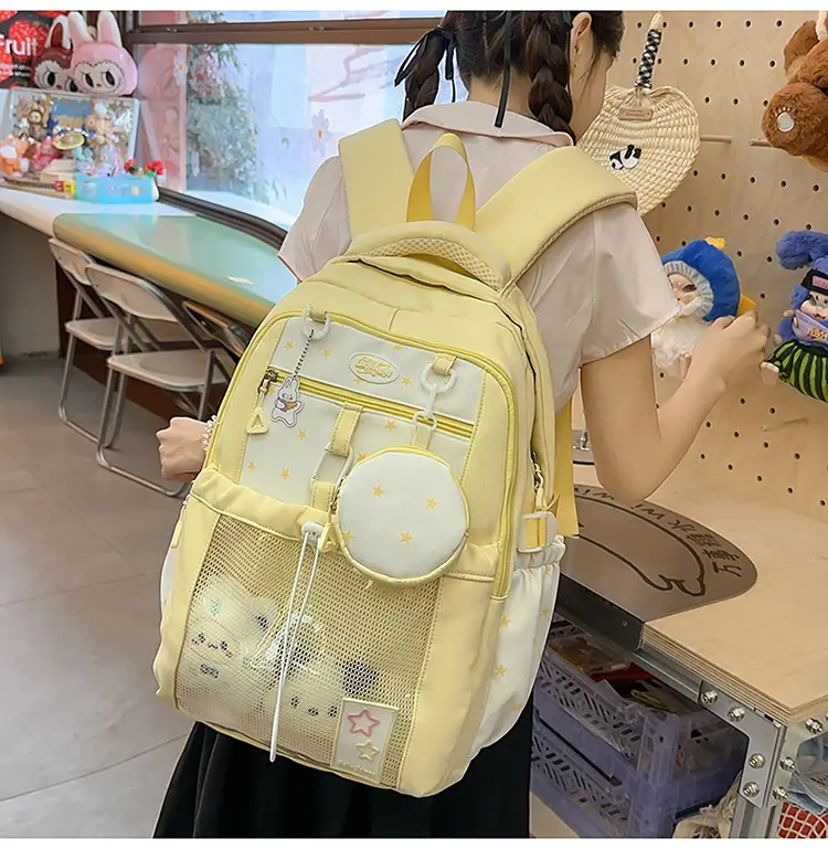 Cute Pink Schoolbag for Girls Large Capacity Single Shoulder — feature 35