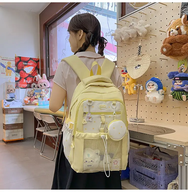 Cute Pink Schoolbag for Girls Large Capacity Single Shoulder — feature 36