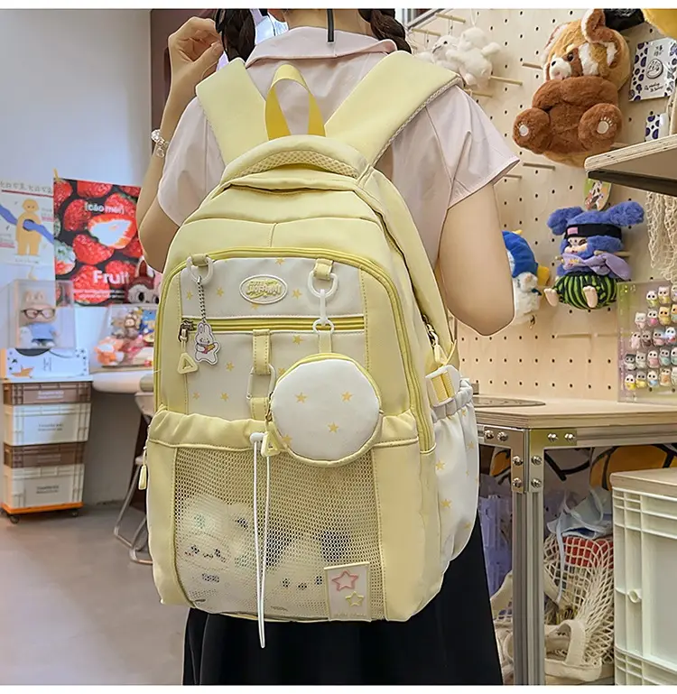Cute Pink Schoolbag for Girls Large Capacity Single Shoulder — feature 37