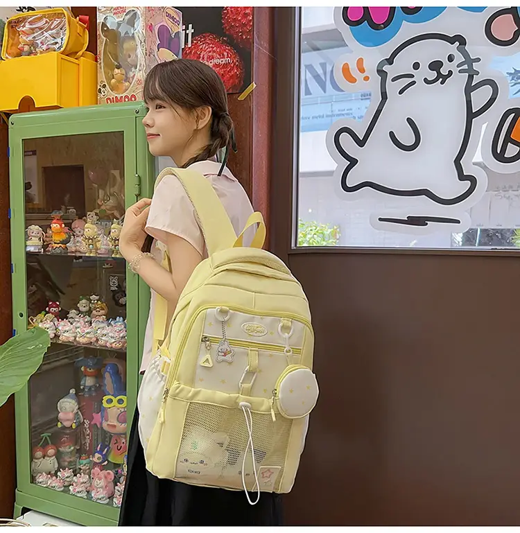 Cute Pink Schoolbag for Girls Large Capacity Single Shoulder — feature 39