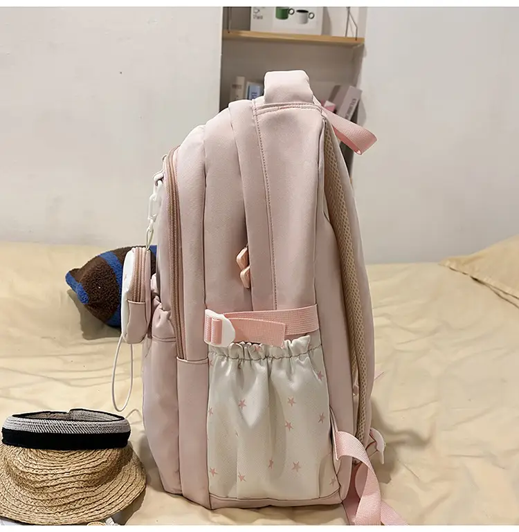 Cute Pink Schoolbag for Girls Large Capacity Single Shoulder — feature 40