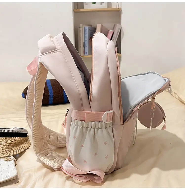 Cute Pink Schoolbag for Girls Large Capacity Single Shoulder — feature 44
