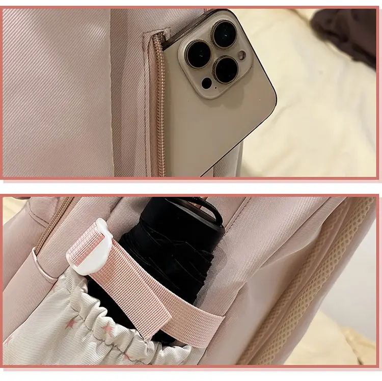 Cute Pink Schoolbag for Girls Large Capacity Single Shoulder — feature 48
