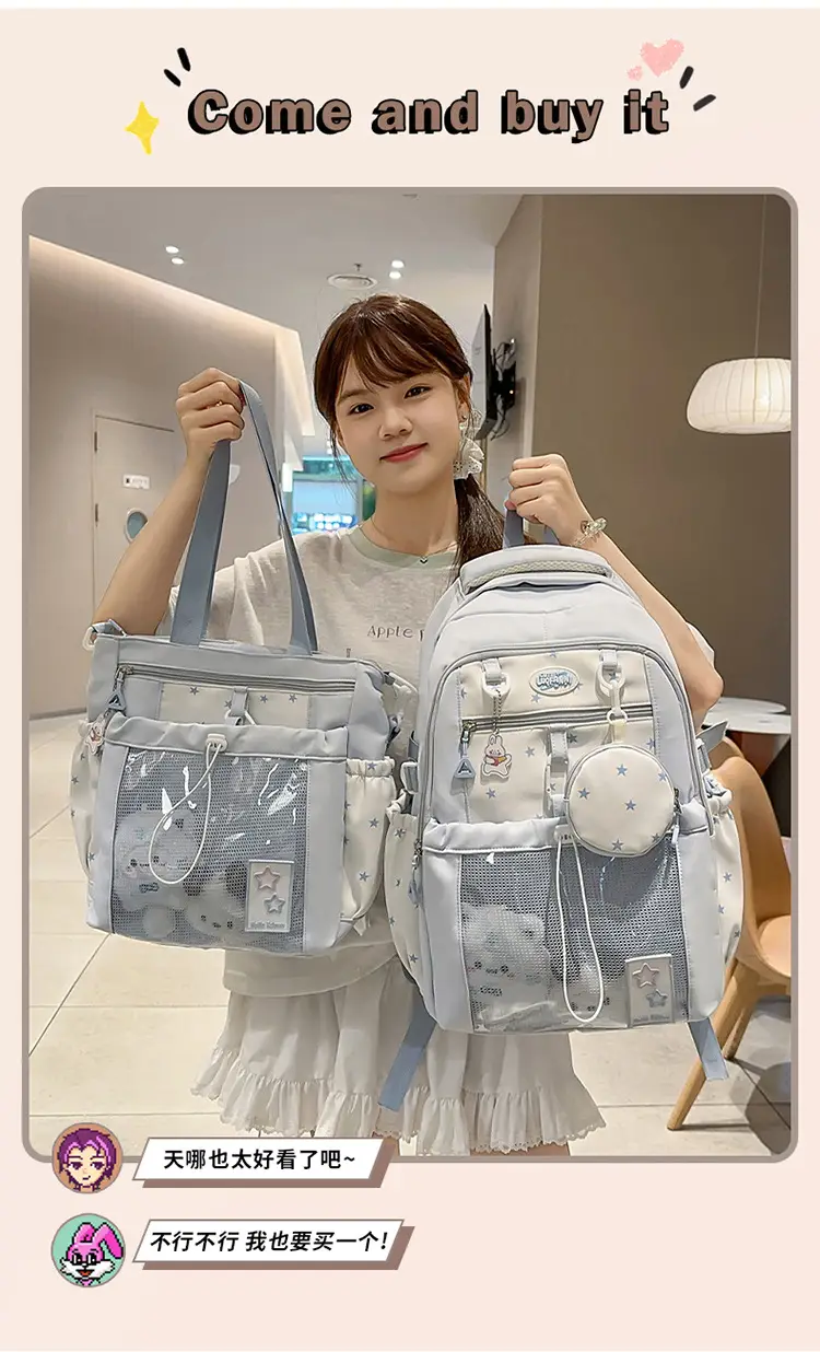 Cute Pink Schoolbag for Girls Large Capacity Single Shoulder — feature 5
