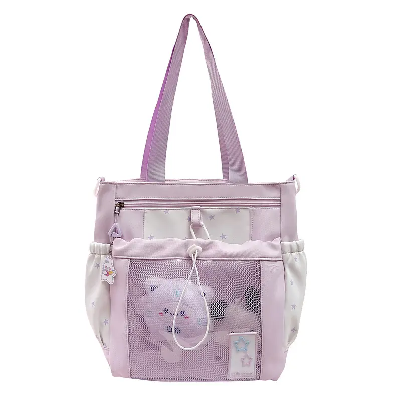 Cute Pink Schoolbag for Girls Large Capacity Single Shoulder