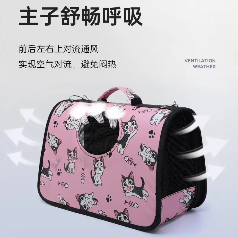 Foldable Pet Outing Bag with Cat Print Colors - Image 16