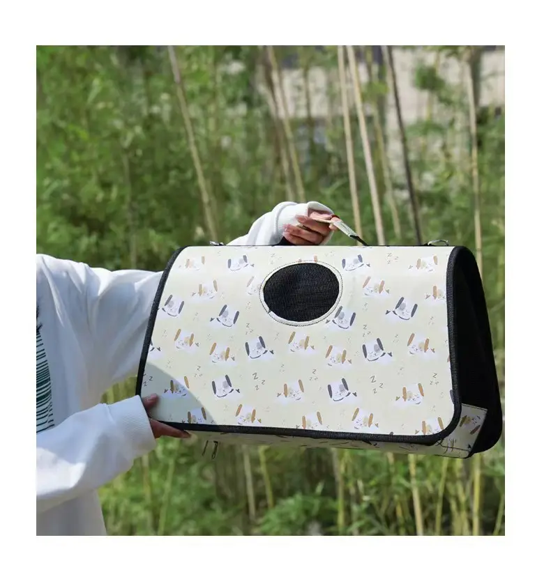 Foldable Pet Outing Bag with Cat Print Colors — feature 16
