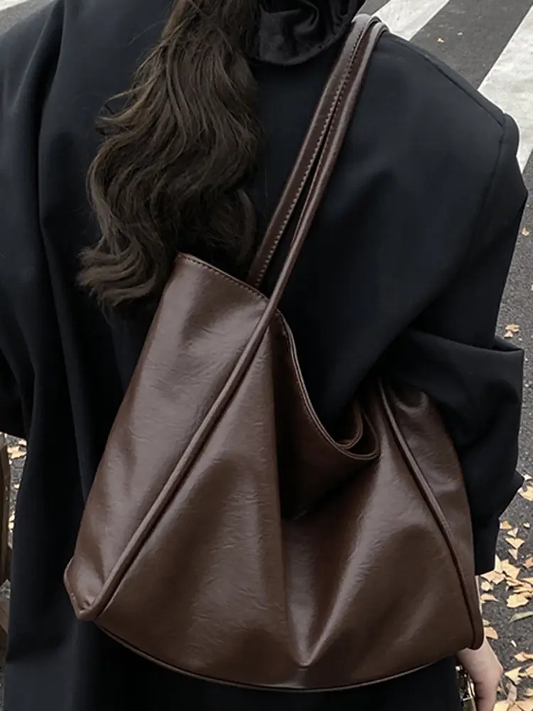 Brown Leather Satchel Bag for Women 2025 - Image 9