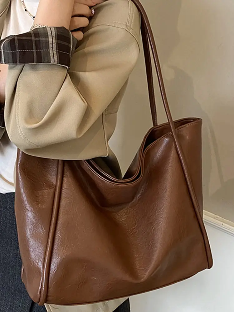Brown Leather Satchel Bag for Women 2025 - Image 10