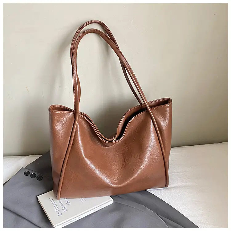 Brown Leather Satchel Bag for Women 2025 - Image 5