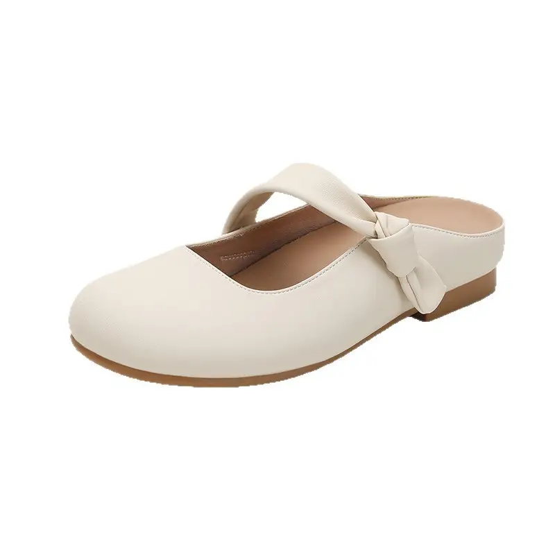French-Style Gentle Closed-Toe Mules for Women, 2025 New Spring and Summer Flat Slip-On Sandals - Image 8