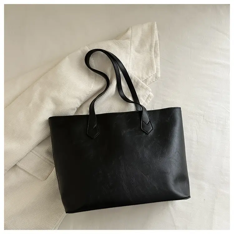Women Retro Tote Bag Large Capacity Leather Shoulder Bag — feature 10