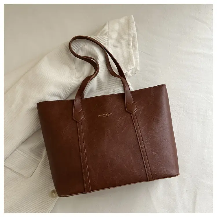 Women Retro Tote Bag Large Capacity Leather Shoulder Bag — feature 11