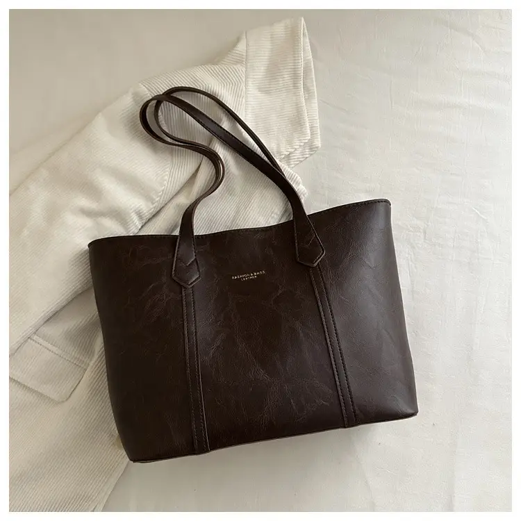 Women Retro Tote Bag Large Capacity Leather Shoulder Bag — feature 21