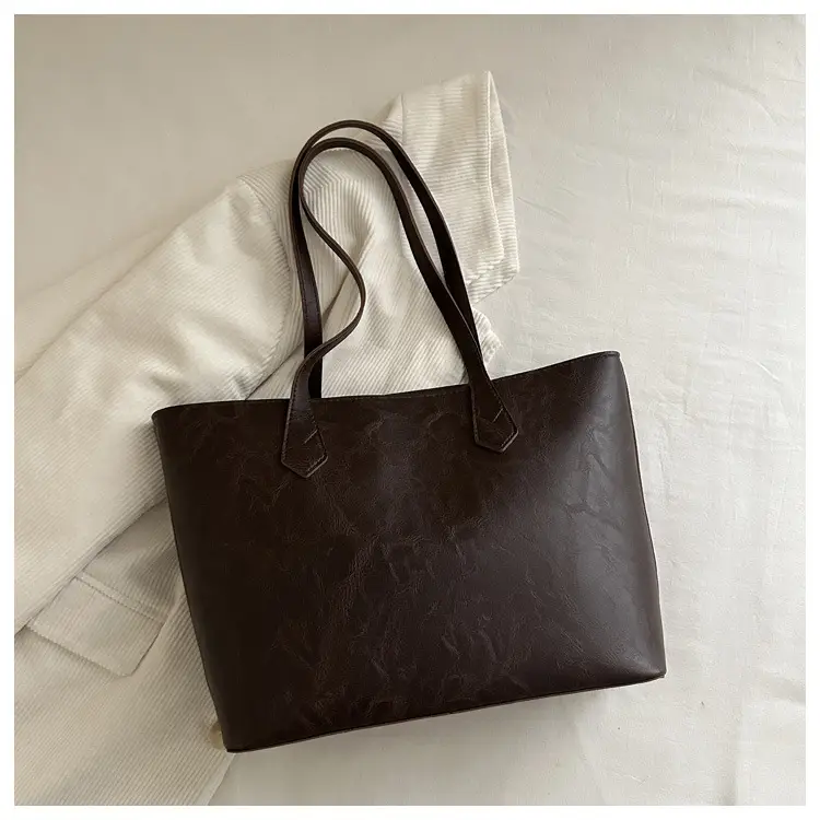 Women Retro Tote Bag Large Capacity Leather Shoulder Bag — feature 23