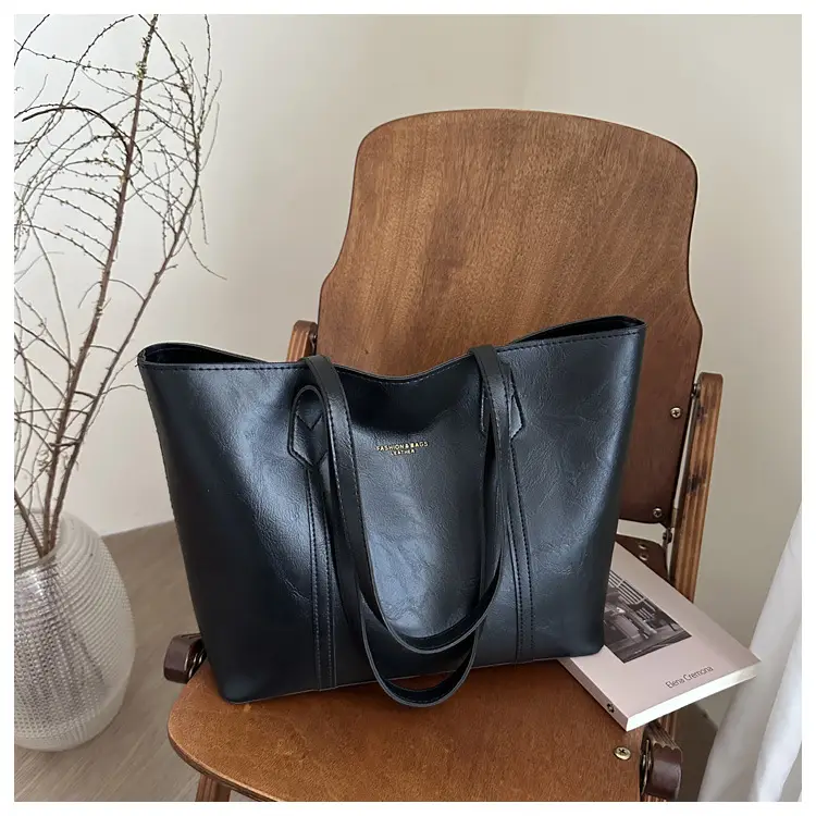 Women Retro Tote Bag Large Capacity Leather Shoulder Bag — feature 33