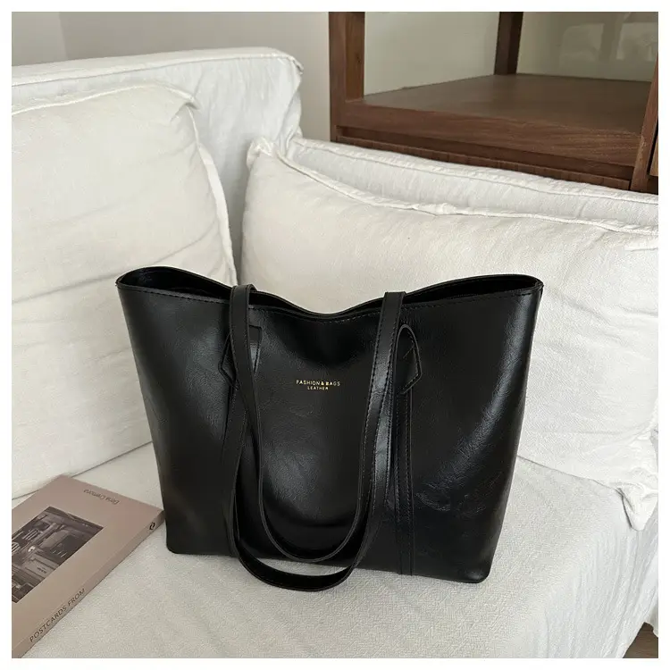 Women Retro Tote Bag Large Capacity Leather Shoulder Bag — feature 38