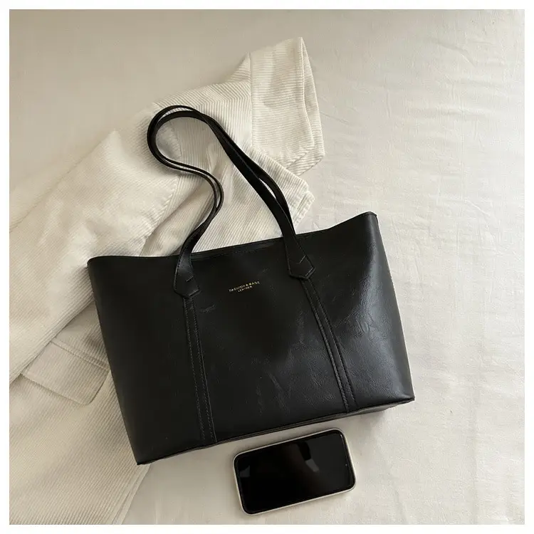 Women Retro Tote Bag Large Capacity Leather Shoulder Bag — feature 9