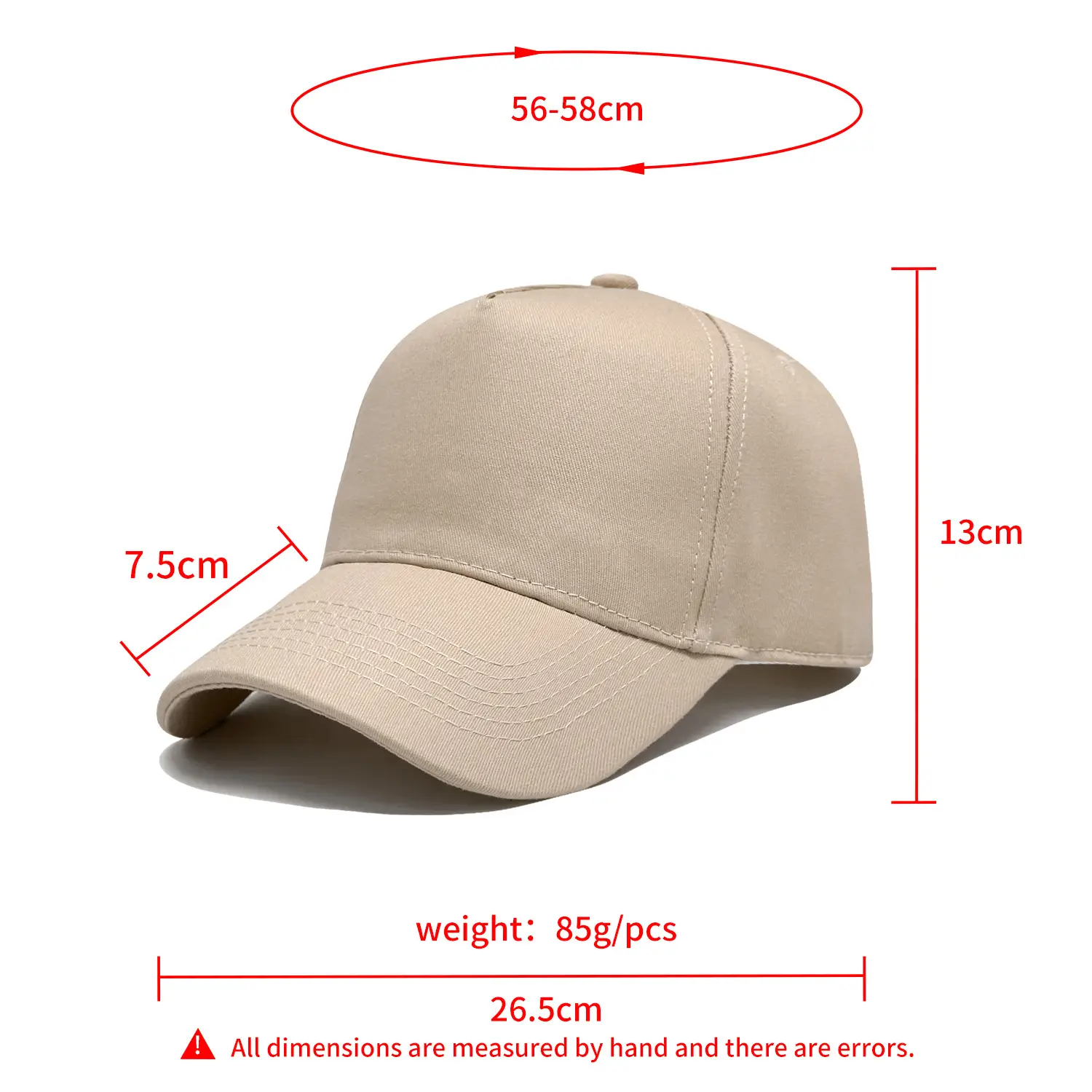 Pure Cotton 5-Piece Hard Top Duckbill Cap for Boys Girls