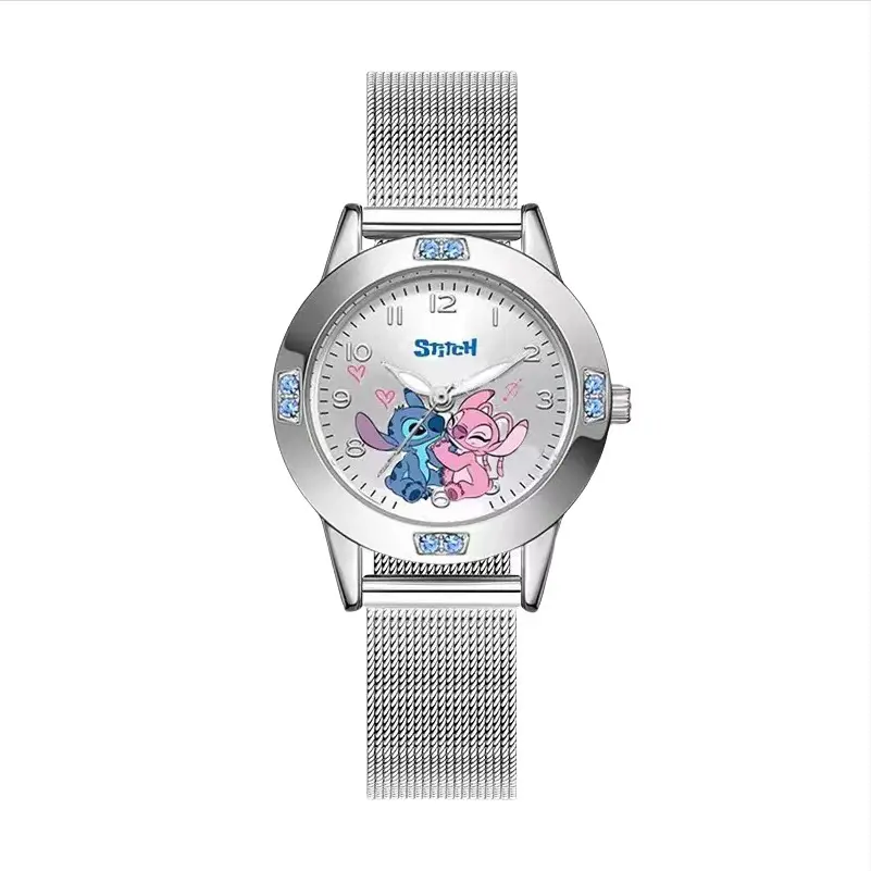 Manufacturer Wholesale New Cartoon Women's Watch, Small and Exquisite, Alloy Diamond-Encrusted Leather Strap Student Watch, Quartz Watch
