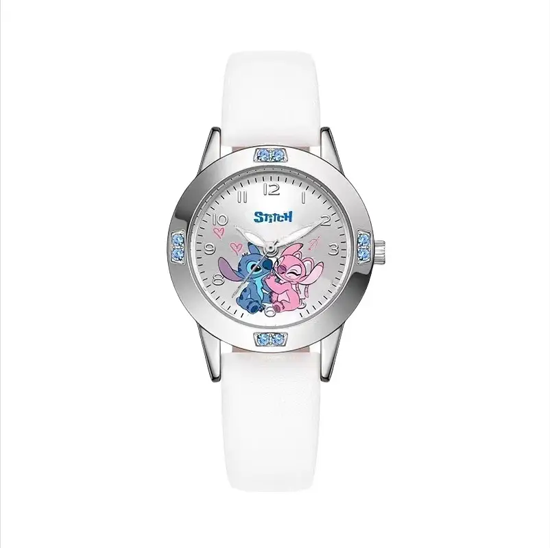 Manufacturer Wholesale New Cartoon Women's Watch, Small and Exquisite, Alloy Diamond-Encrusted Leather Strap Student Watch, Quartz Watch