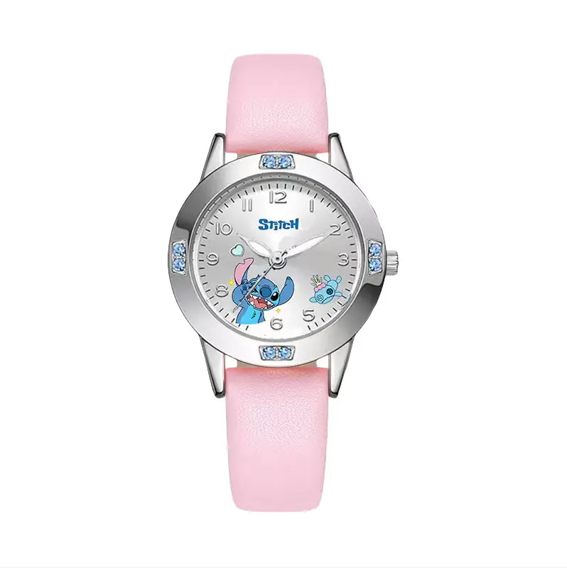 Manufacturer Wholesale New Cartoon Women's Watch, Small and Exquisite, Alloy Diamond-Encrusted Leather Strap Student Watch, Quartz Watch