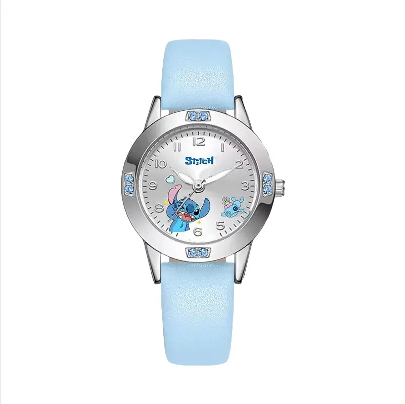 Manufacturer Wholesale New Cartoon Women's Watch, Small and Exquisite, Alloy Diamond-Encrusted Leather Strap Student Watch, Quartz Watch