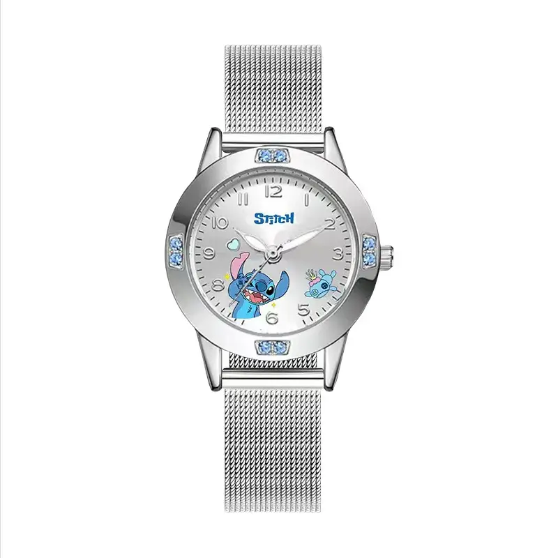 Manufacturer Wholesale New Cartoon Women's Watch, Small and Exquisite, Alloy Diamond-Encrusted Leather Strap Student Watch, Quartz Watch