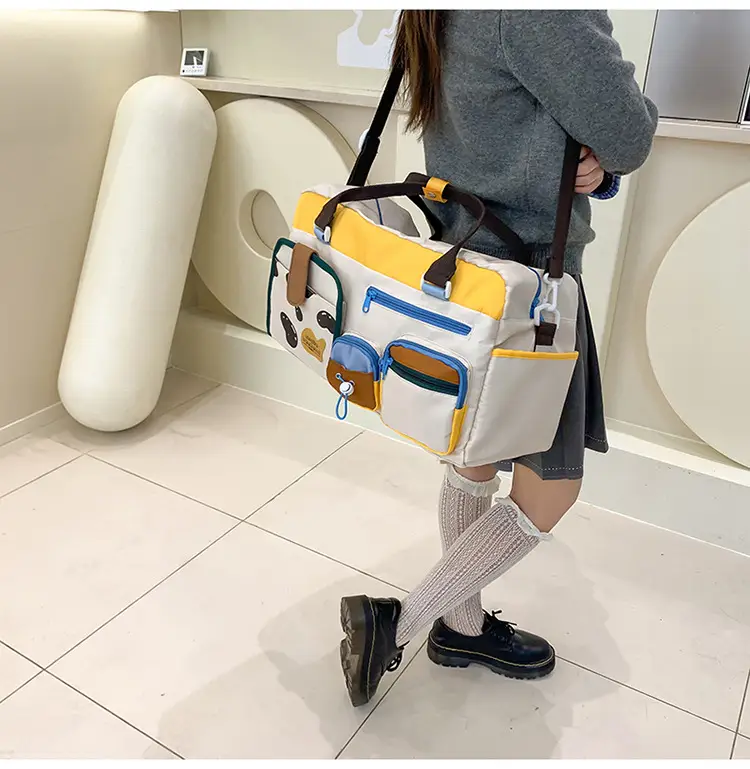 Japanese High-End Travel Bag with Crossbody Strap & Color-Blocking Design — feature 15