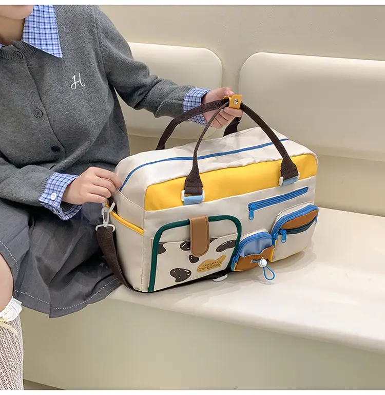 Japanese High-End Travel Bag with Crossbody Strap & Color-Blocking Design — feature 16