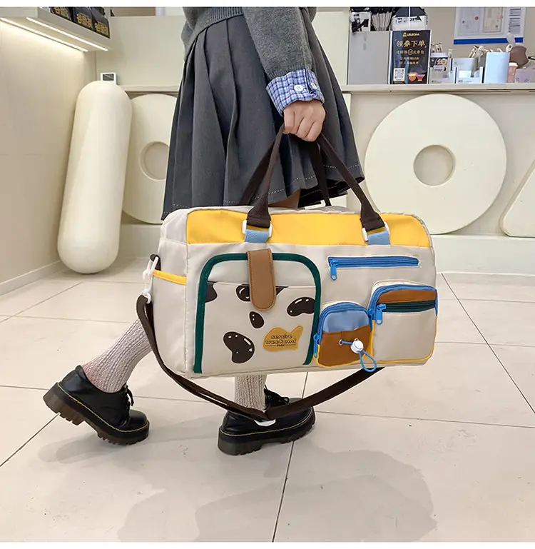 Japanese High-End Travel Bag with Crossbody Strap & Color-Blocking Design — feature 17