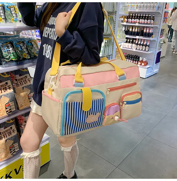 Japanese High-End Travel Bag with Crossbody Strap & Color-Blocking Design — feature 20