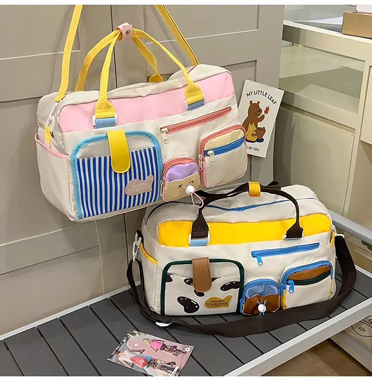 Japanese High-End Travel Bag with Crossbody Strap & Color-Blocking Design — feature 30